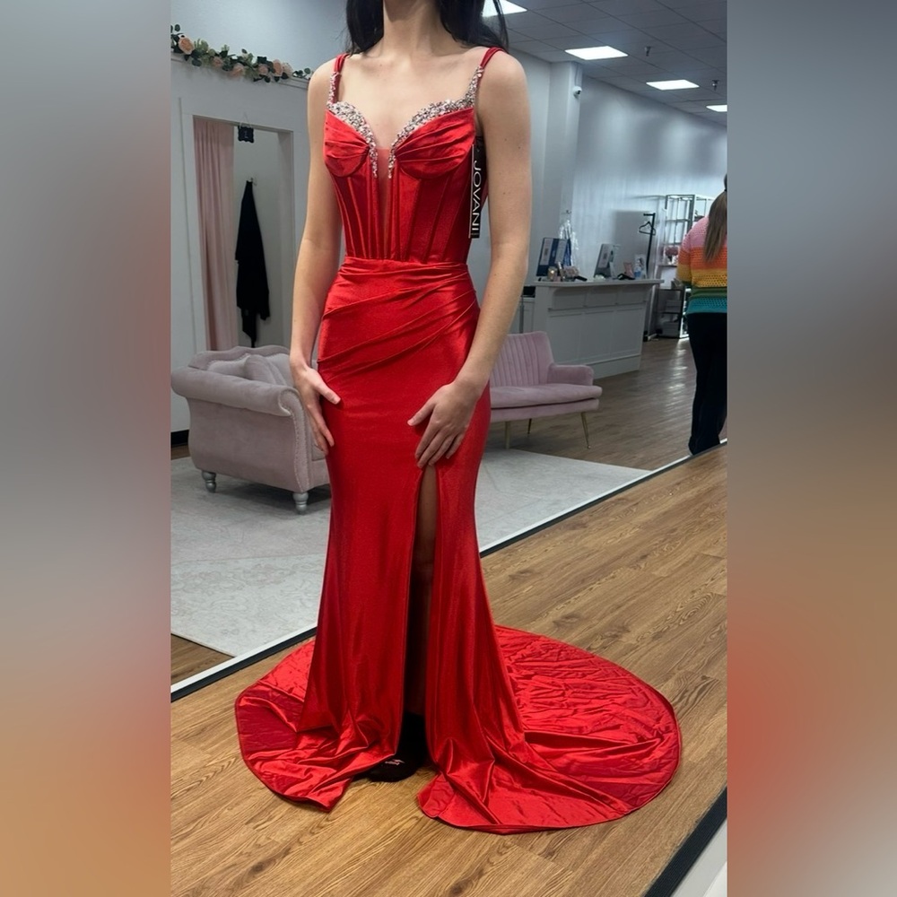 Jovani Striking Red Prom Dress